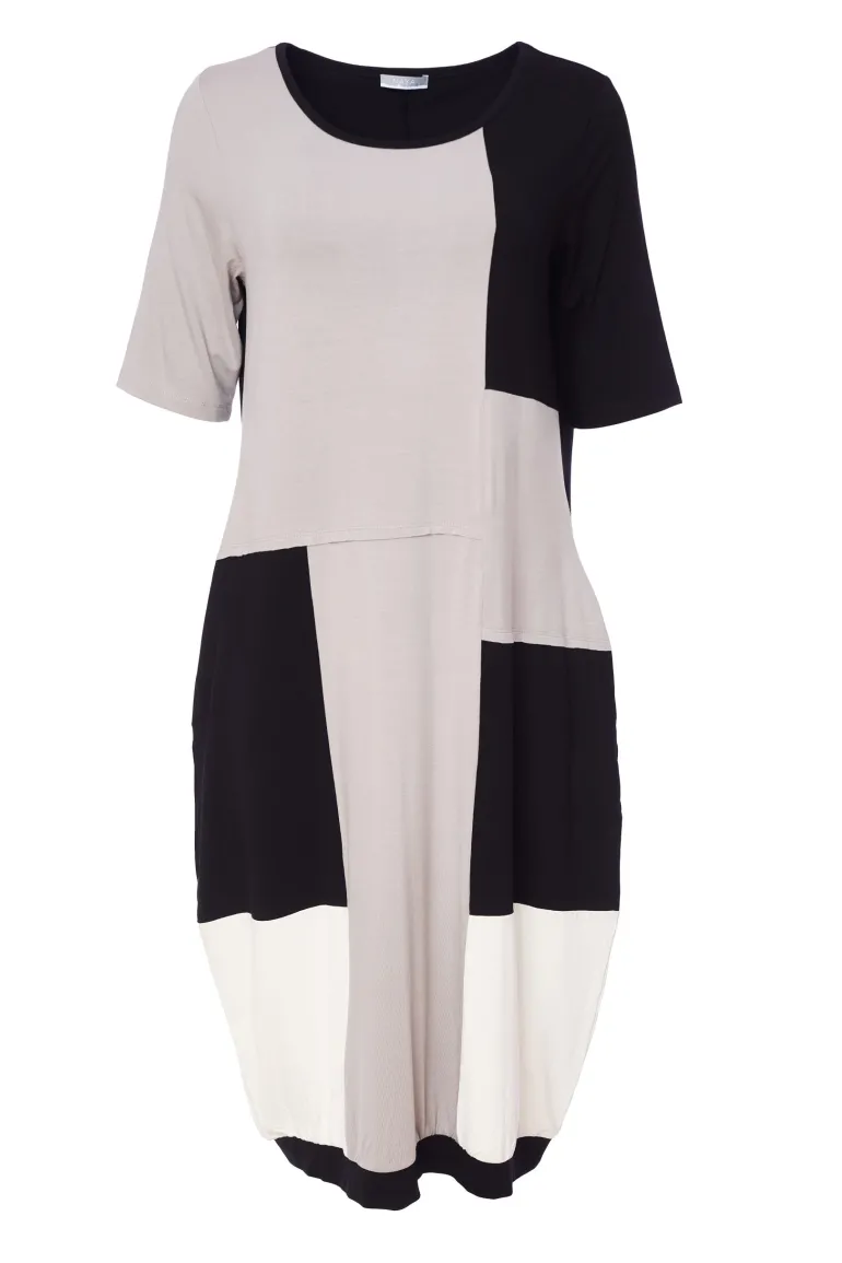 Naya Block Colour Jersey Dress