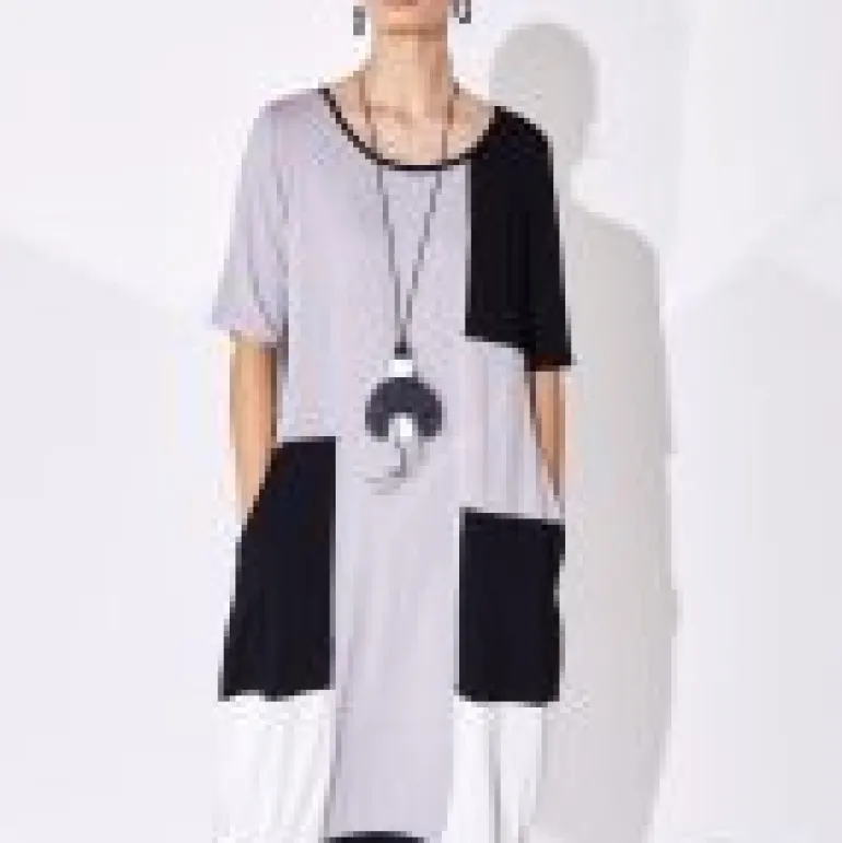Naya Block Colour Jersey Dress