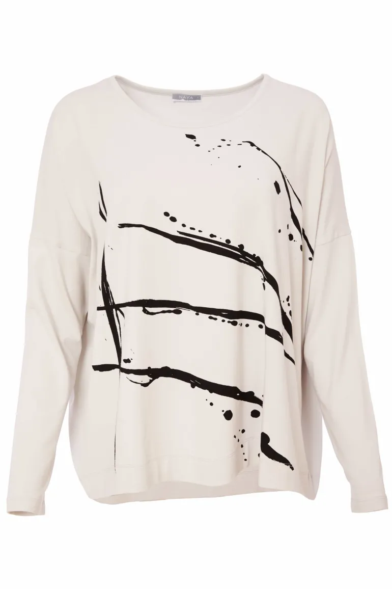 Naya Brush Stroke Placement Top NAS25288
