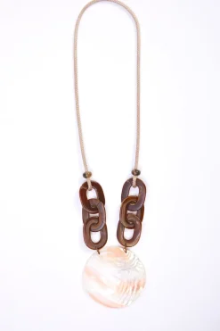 Naya Disc Loop Necklace Stone