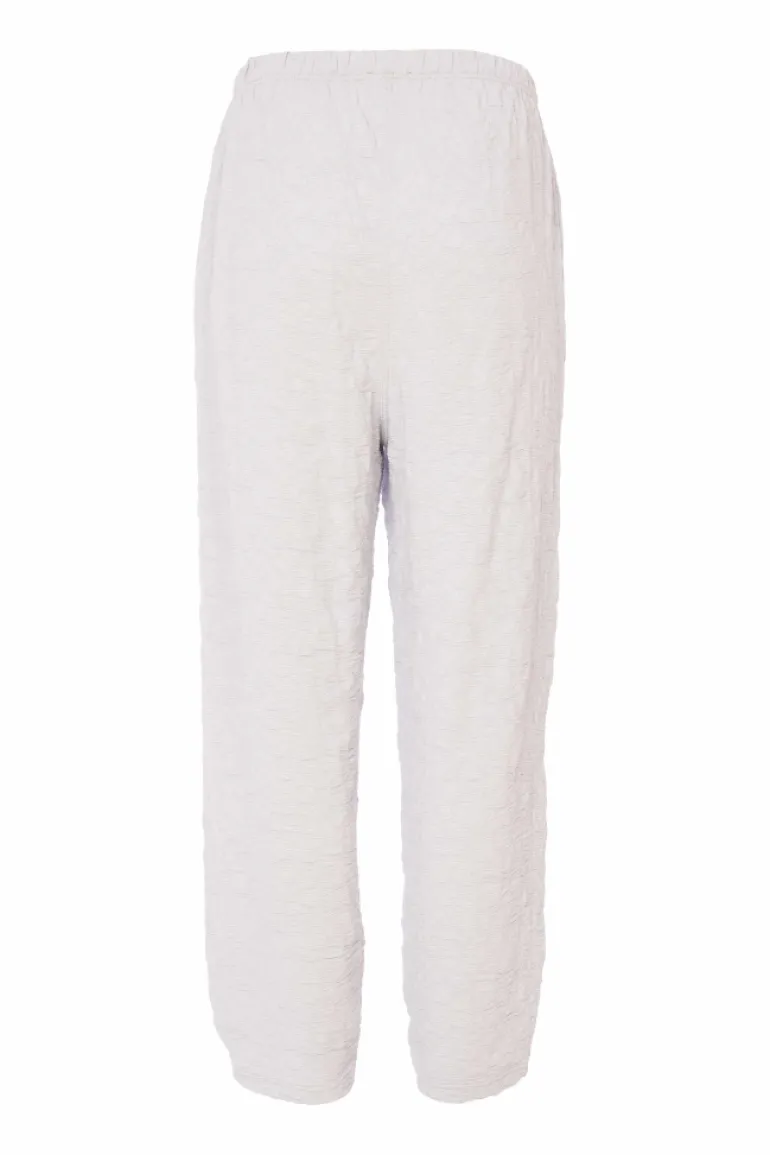Naya Embossed Crop Trousers NAS25217 Silver