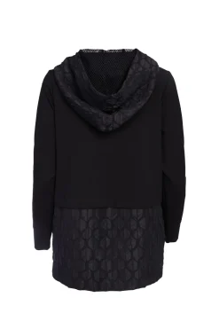 Naya Embossed Hooded Top Black