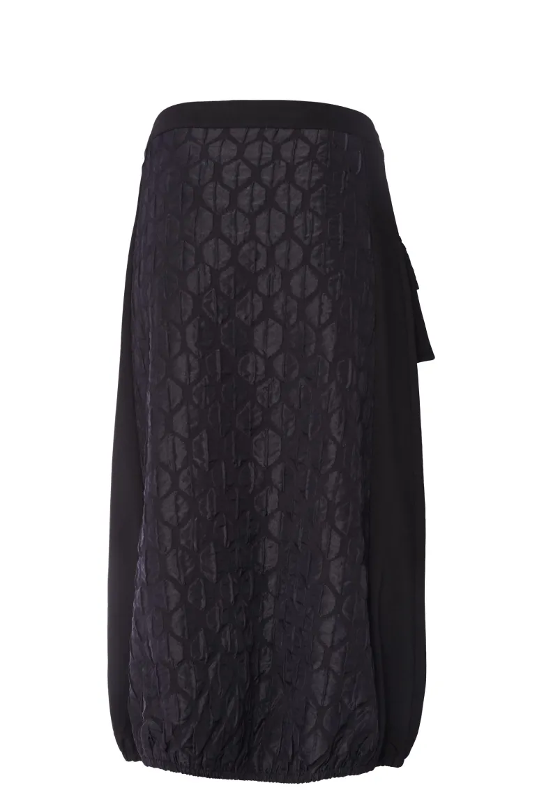 Naya Embossed Skirt Black