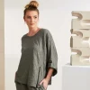 Naya Embossed Top with Zip Detail NAS25221 Army
