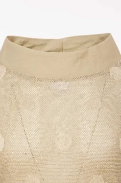Naya High Neck Lurex Spot Top Biscuit NAS25229