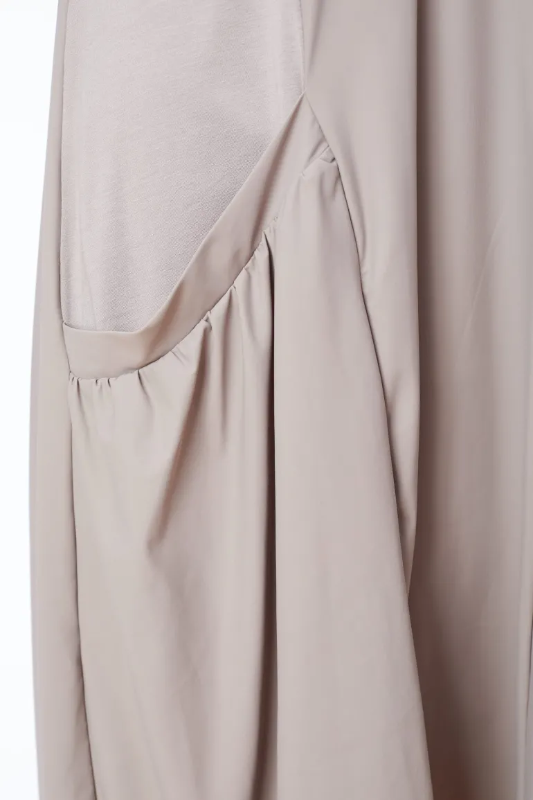 Naya Jersey Mix Drawstring Hem Dress Mink