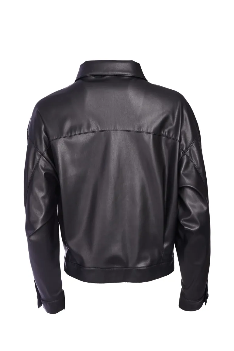 Naya Leatherette Jacket Black