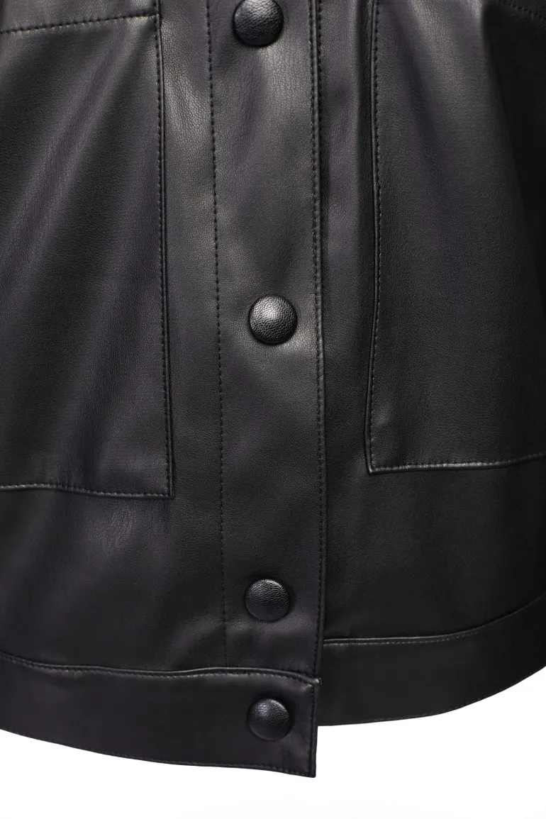 Naya Leatherette Jacket Black