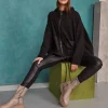Naya Leatherette Leggings Black