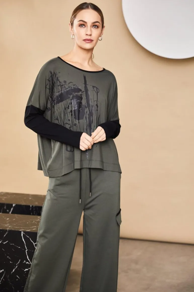 Naya Placement Print Top Forest