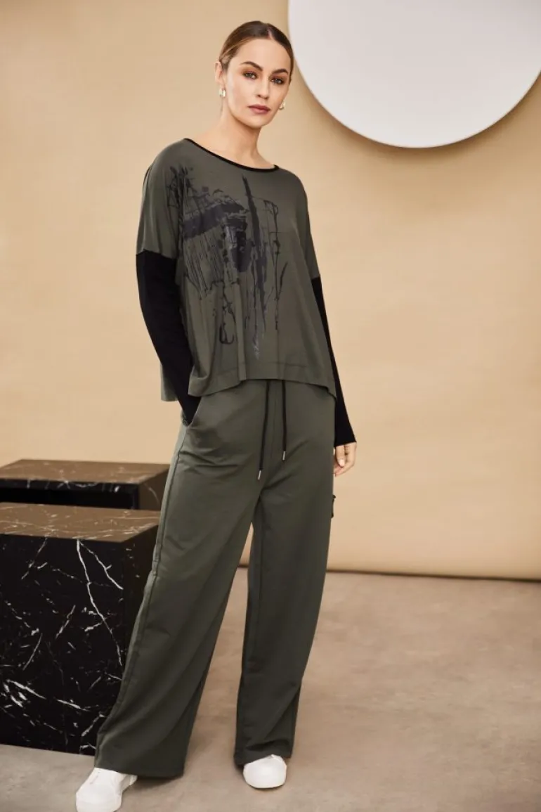 Naya Placement Print Top Forest