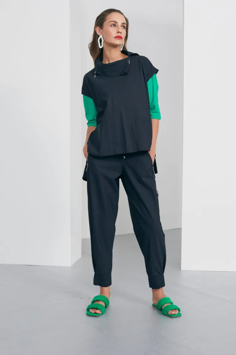 Naya Polo Neck Top Navy