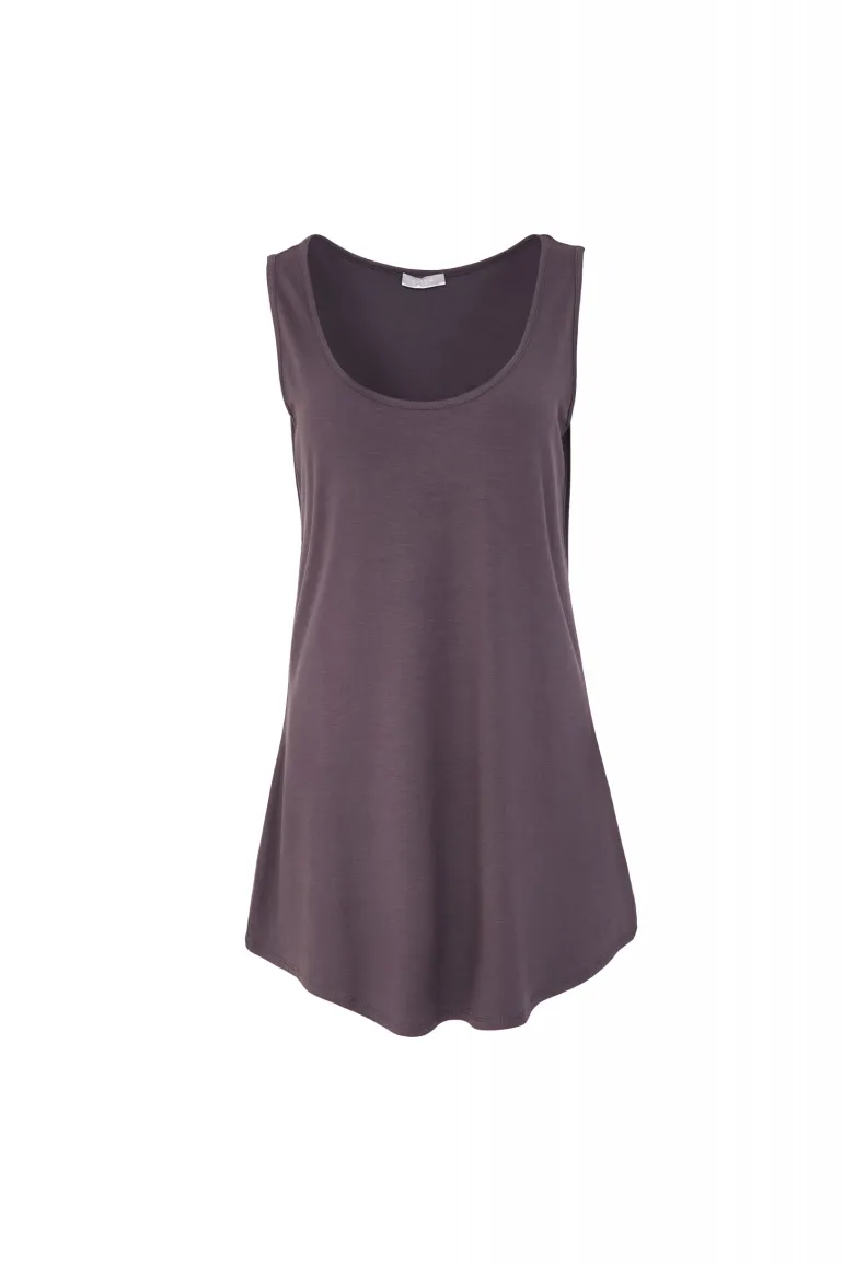 Naya Sleeveless Vest Top Charcoal