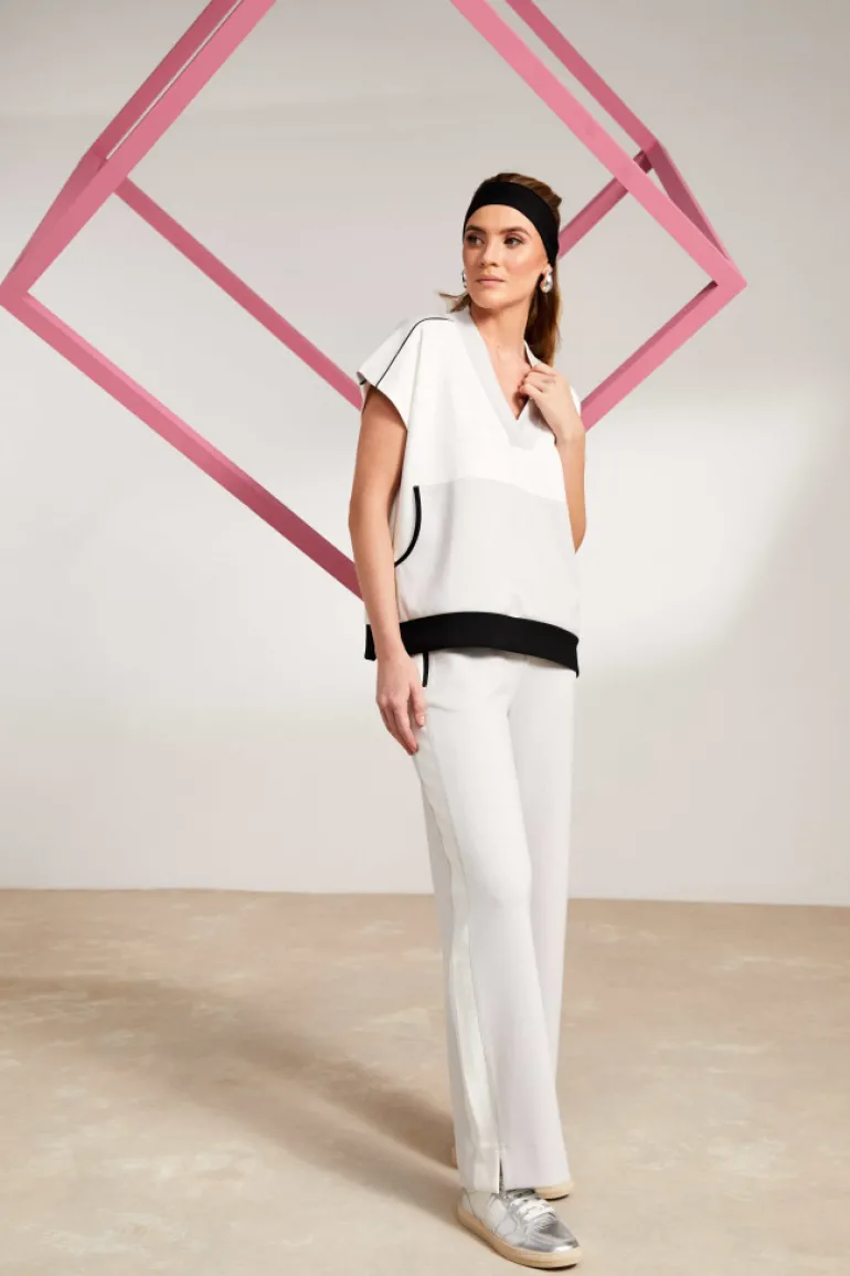 Naya Trousers NAS25293 Sand / Off-White