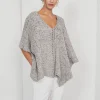 Naya V Neck Square Knit Stone