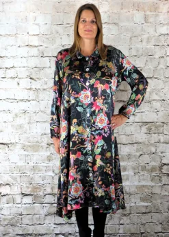 Out of Xile Habotai Dress Flower