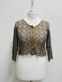 Out of Xile Lace Shrug Caramel