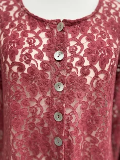 Out of Xile Masira Lace Long Jacket Berry