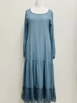 Out of Xile Placket Midi Lace Dress - 2 Colours
