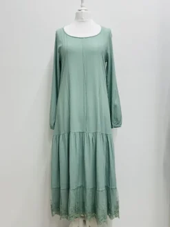 Out of Xile Placket Midi Lace Dress - 2 Colours