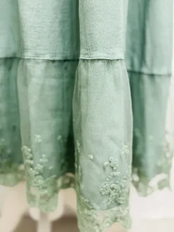 Out of Xile Placket Midi Lace Dress - 2 Colours