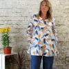 Out of Xile Printed Linen Tunic Brush