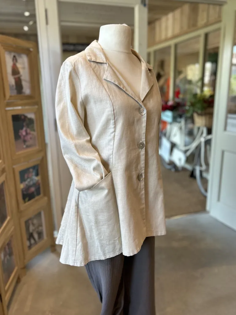 Out of Xile Printed Riding Jacket Sand