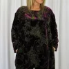 Out of Xile Silk Velvet Drape Tunic Rose