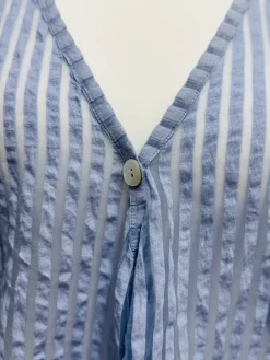 Out of Xile Striped Short Jacket Cornflower
