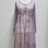 Out of Xile Striped Silk Coat Lilac