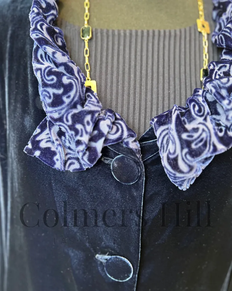 Out of Xile Velvet Coat Blue