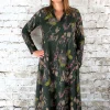 Out of Xile V-Neck Dress Woodland Print Forest