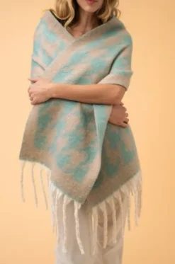 Powder Harper Cosy Scarf Aqua Taupe