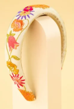 Powder Retro Meadow Padded Headband Cream