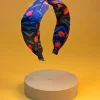 POWDER TULIP SATIN HEADBAND NAVY