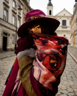 POWDER WATERCOLOUR MR FOX WRAP SCARF