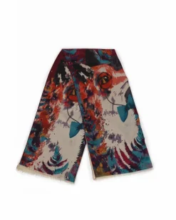 POWDER WATERCOLOUR MR FOX WRAP SCARF