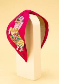 Powder Zebra Carnival Headband Fuchsia