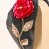 Powder Zinnia Floral Embellished Headband