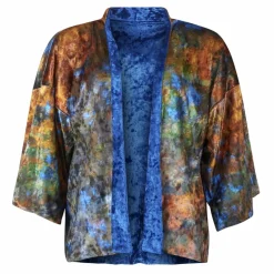 PRINTED VELVET REVERSIBLE KIMONO - BEECH TREE REFLECTIONS