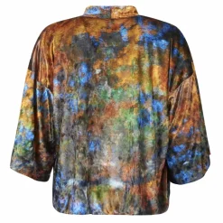PRINTED VELVET REVERSIBLE KIMONO - BEECH TREE REFLECTIONS