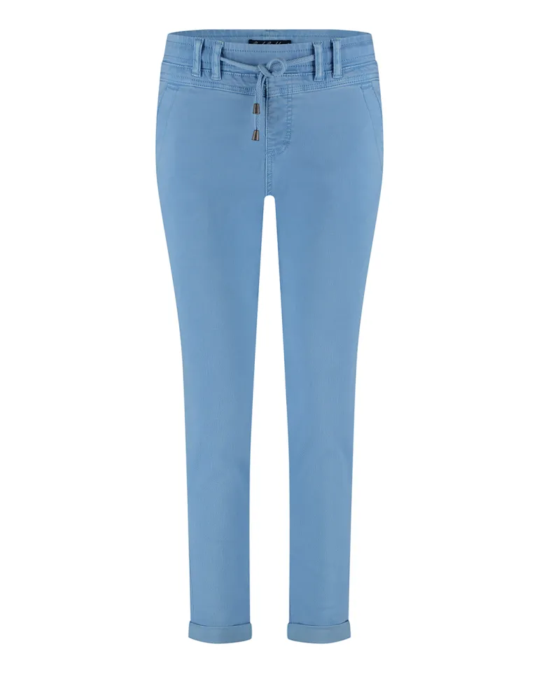 Red Button Cropped Tessy Joggers Bleach Blue SRB4462