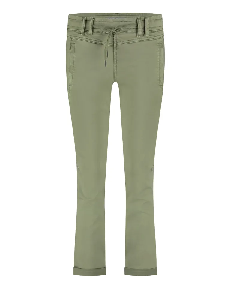 Red Button Cropped Tessy Joggers Summer Sage SRB4502