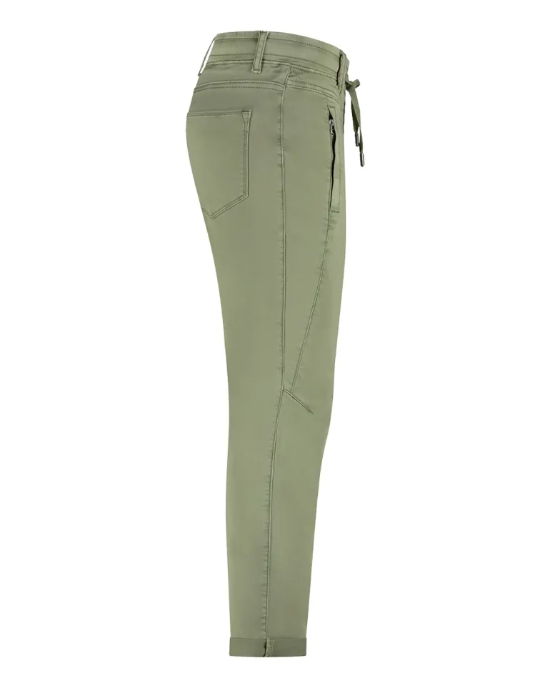 Red Button Cropped Tessy Joggers Summer Sage SRB4502