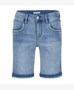 Red Button Sissy Shorts Bleach