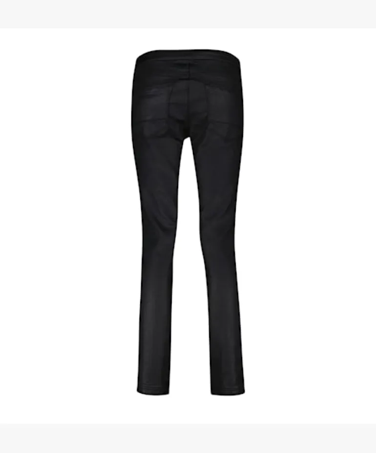 Red Button Tessy Coated Trousers Black