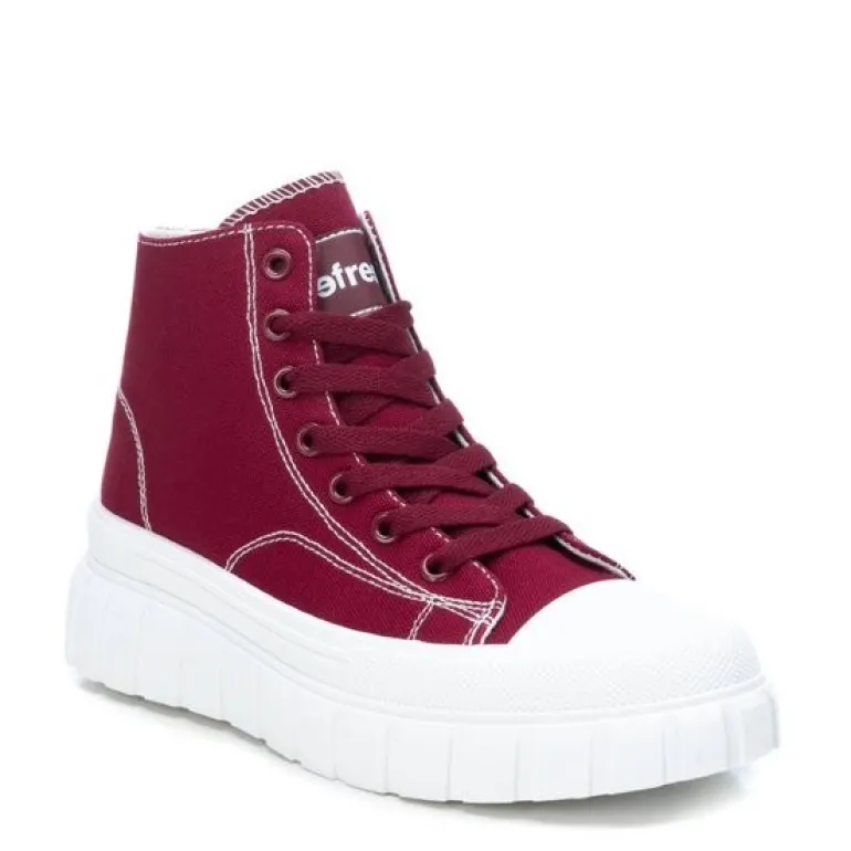 Refresh Canvas Ankle Boot Burgundy