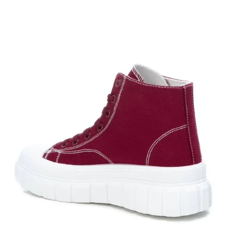 Refresh Canvas Ankle Boot Burgundy