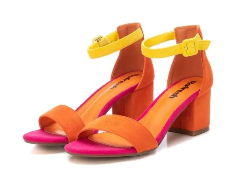Refresh Heeled Sandal Orange