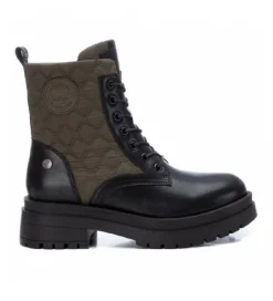 Refresh PU Combination Boots Khaki